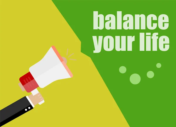 Flat Design Business Concept Balance Your Life Digital Marketing Business — Stock Photo, Image