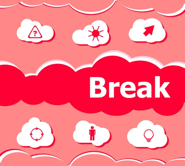Word Break Digital Screen Business Concept — Stock Photo, Image