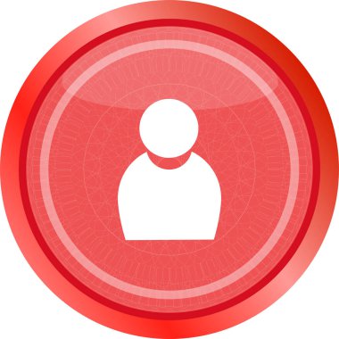 iş adamı silueti simge web uygulama düğmesi