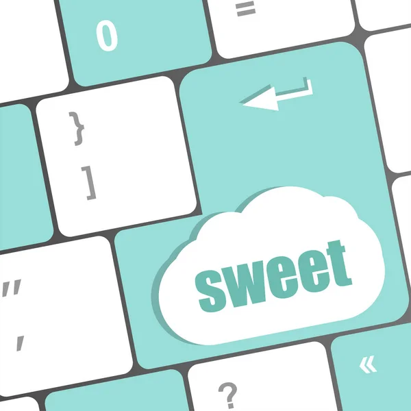 Sweet Word Enter Button Keyboard Keys — Stock Photo, Image