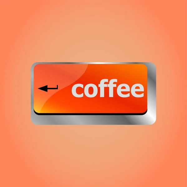 Teclas Teclado Del Ordenador Con Botón Descanso Café — Foto de Stock