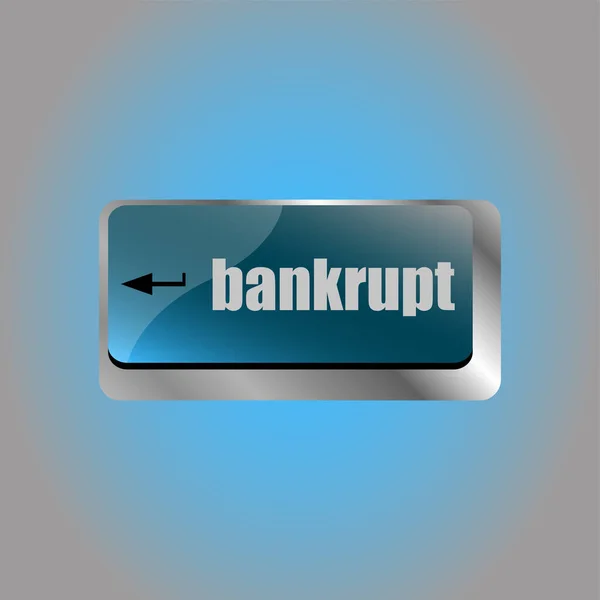 Keyboard Key Reading Bankrupt Business Concept — Stock Photo, Image