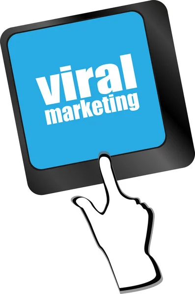 Mot Marketing Viral Sur Touche Clavier Ordinateur — Photo