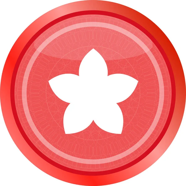 Flower Web Icon Web Button Isolated White Background — Stock Photo, Image