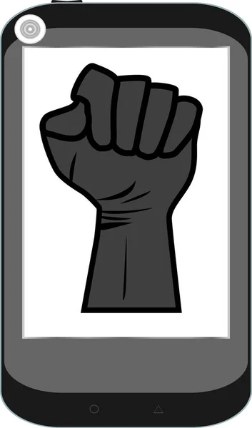 黒人は物質だ 黒人に対する暴力を止めるためにアメリカで抗議する全ての黒人の生活のための手のシンボル 抗議行動へのメッセージ ヴィンテージハンドシルエットポスター 黒人の人権のための戦い — ストック写真