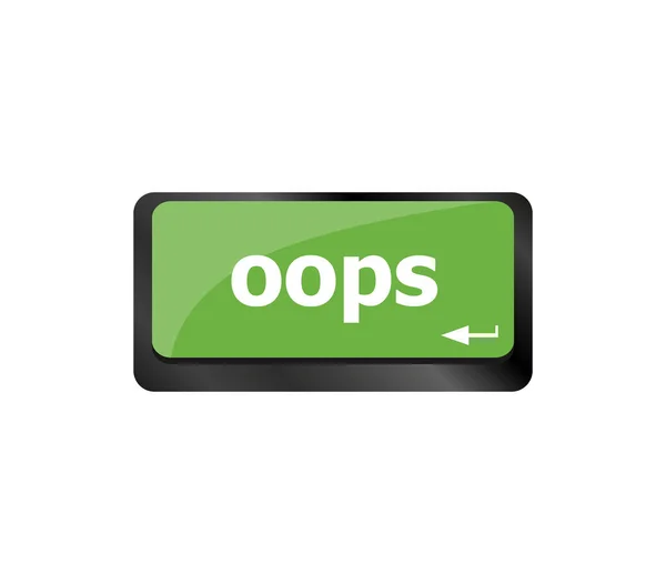 Palabra Oops Una Tecla Teclado Ordenador — Foto de Stock