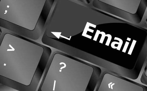 Clavier Ordinateur Avec Touche Email Concept Entreprise — Photo