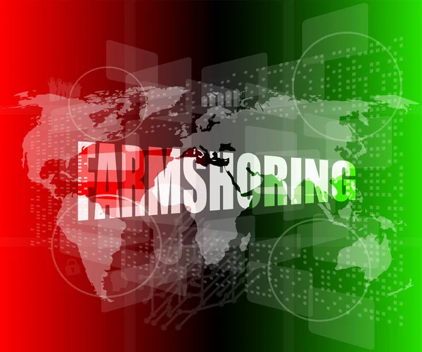 Farmshoring Интерфейс Technology Touch Screen — стоковое фото