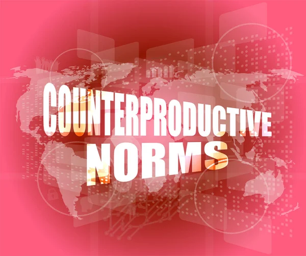 Management Concept Counterproductive Norms Words Digital Screen — Stock Photo, Image