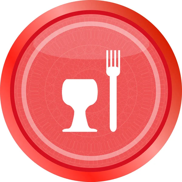 Eat Sign Icon Cutlery Symbol Fork Wineglass Modern Website Button — Stock Photo, Image