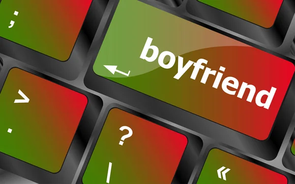 Boyfriend Button Keyboard Social Concept — Stock Photo, Image