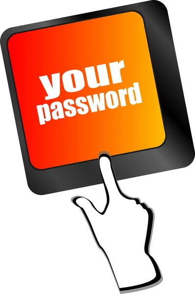Pulsante Password Sulla Tastiera Concetto Sicurezza — Foto Stock