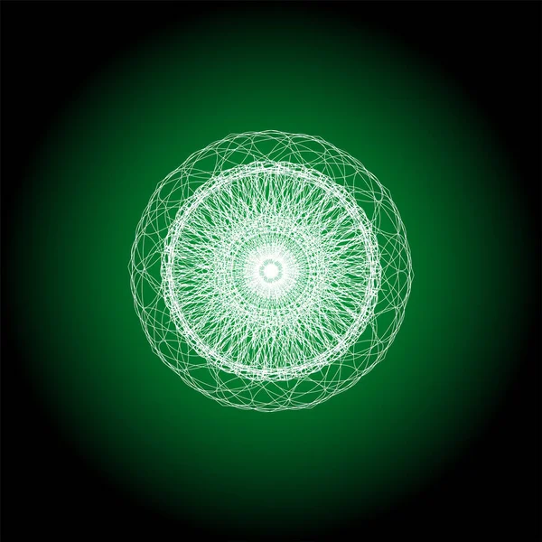 White Mandala Mandala Guiiloche Spirographic Elements Design — Stock Photo, Image