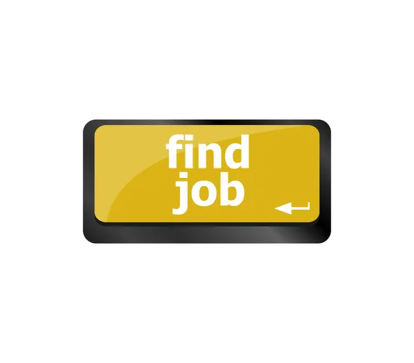 インターネットで仕事を探している コンピュータキーボードのジョブボタン — ストック写真