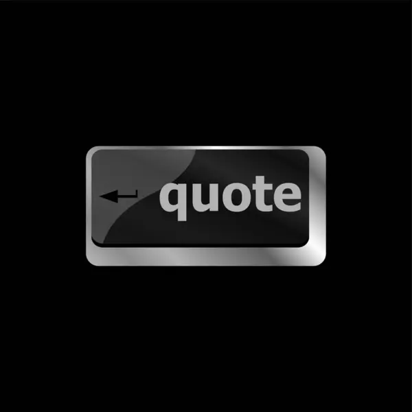 Quote Word Computer Keyboard Keys Button — Stock Photo, Image