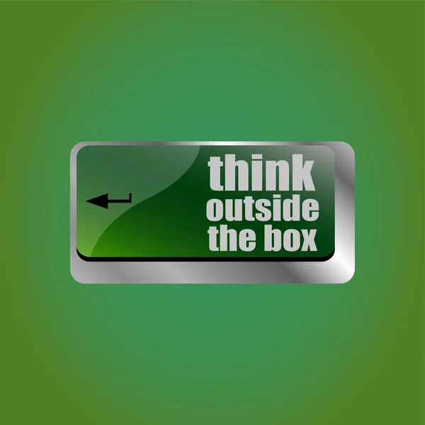 Think Box Words Message Enter Key Keyboard — Stock Photo, Image