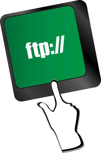 Computer Toetsenbord Met Ftp Toets Technologie Achtergrond — Stockfoto