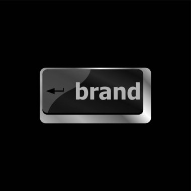 Bilgisayar dizüstü bilgisayarındaki klavye tuşlarında kelime markası