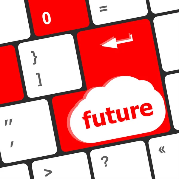 Das Wort Zukunft Auf Der Tastatur Geschrieben — Stockfoto