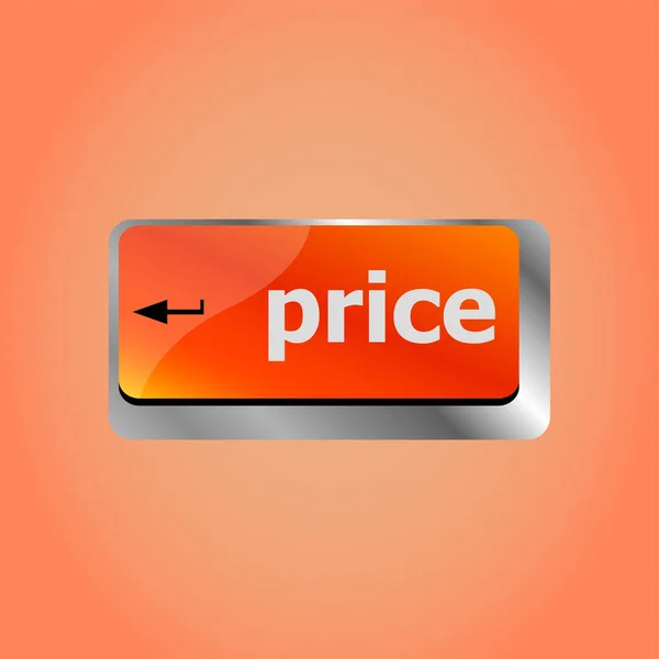 Computer Keyboard Word Price Button Key — Stock Photo, Image