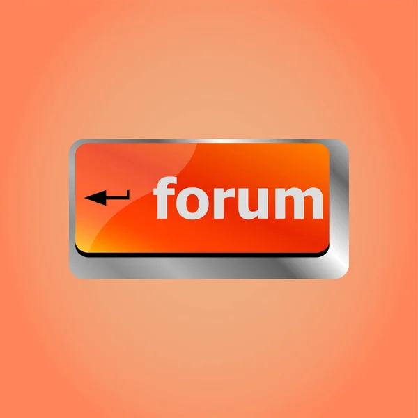 Computer Toetsenbord Met Forum Sleutel Business Concept — Stockfoto