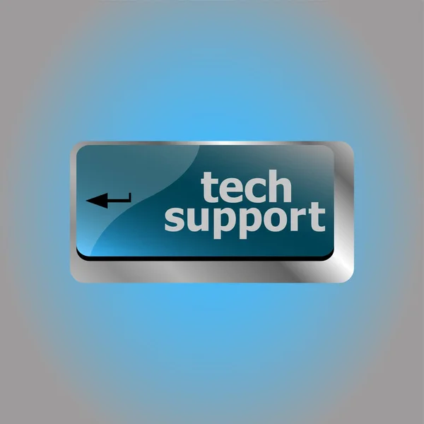 キー技術サポート付きパーソナルコンピュータキーボード — ストック写真