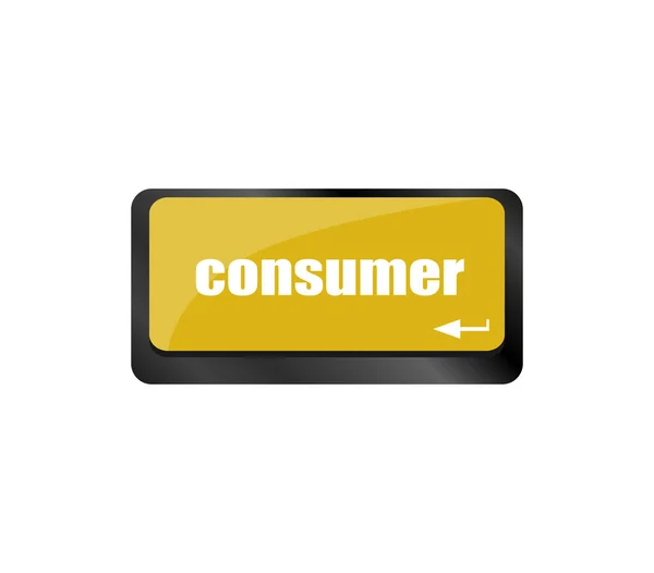 Consumentenbericht Enter Toets Van Toetsenbord Knop — Stockfoto