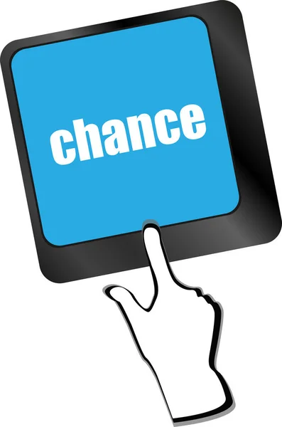 Chance Button Computer Keyboard Key — Stock Photo, Image