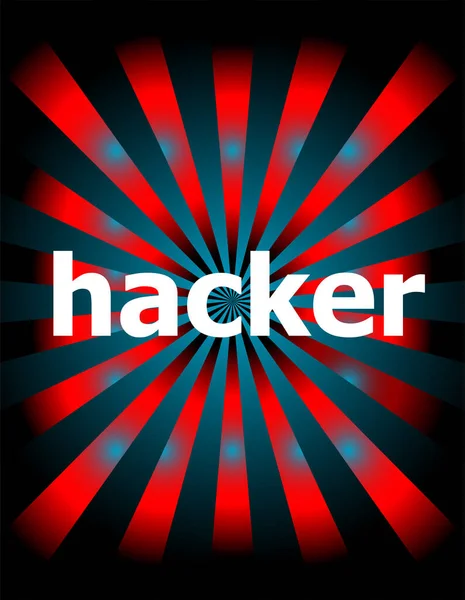 Hacker Kelimesi Dijital Arkaplanda Mahremiyet Kavramı Web Mobil Uygulama Şablon — Stok fotoğraf