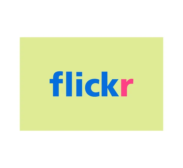 Flickr Logosu Flickr Video Sunucu Web Sitesi Fotoğraf Paylaşım Sitesi — Stok fotoğraf