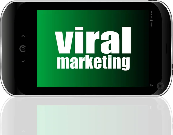 Вирусный Маркетинг Мобильный Смартфон Концепция Бизнеса — стоковое фото