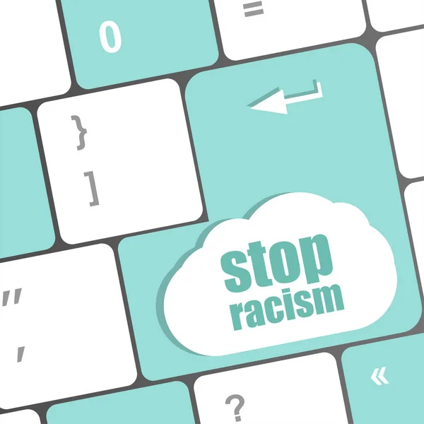 Stop Racism Word Concept Keyboard Keys — Stock Photo, Image