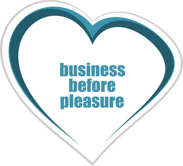 Negócios Antes Palavras Prazer Conceito Gestão — Fotografia de Stock