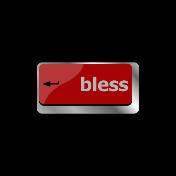 Bless Text Computer Keyboard Key Business Concept — Stock Photo, Image