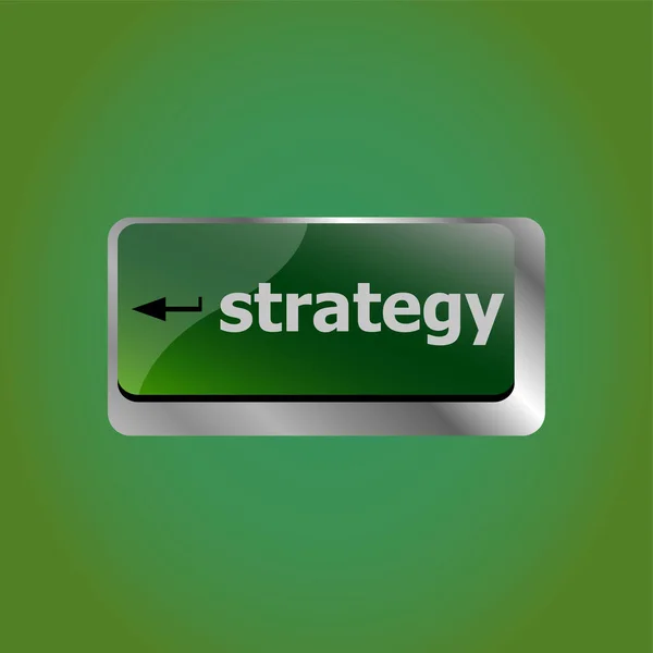 Strategy Button Computer Keyboard Key Button — Stock Photo, Image