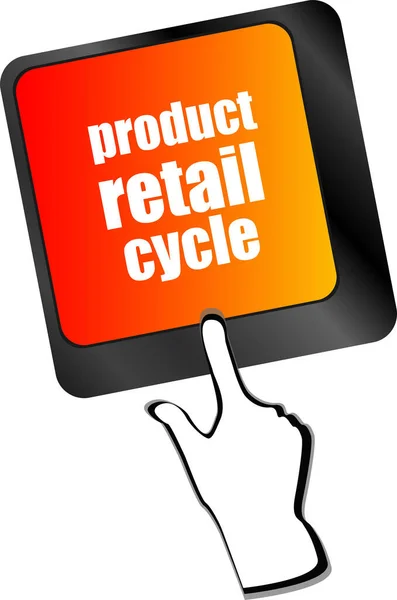 Klíč Maloobchodního Cyklu Produktu Místo Zadávacího Klíče — Stock fotografie