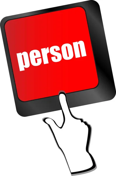 Word Person Computer Keyboard Key — Stock Photo, Image