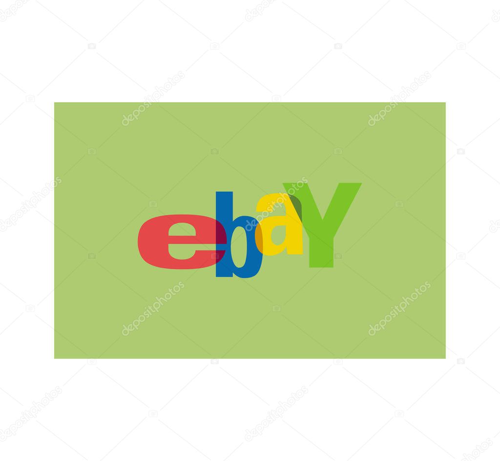 Ebay logo. Ebay is an American corporation and e-commerce company. Providing sales services. Ebay leader in e-commerce . Kharkiv, Ukraine - June 15, 2020