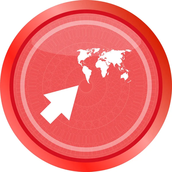 Arrow Sign Icon World Map Sign Arrows Symbol Icon App — Stock Photo, Image