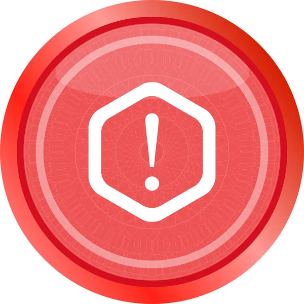 Знак Внимания Восклицательный Знак Предупреждающий Символ Опасности Кнопка Современного Пользовательского — стоковое фото