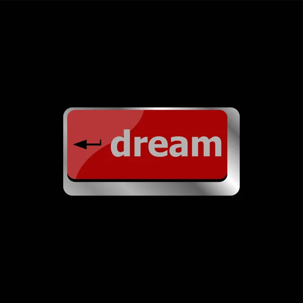 梦想按钮 显示想法 创造力和成功的概念 — 图库照片