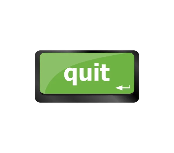 Quit Button Internet Computer Keyboard Key — Stock Photo, Image