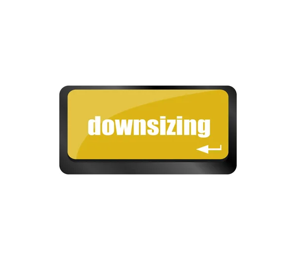 Icon Downsizing Word Computer Keyboard Key — Stock Photo, Image