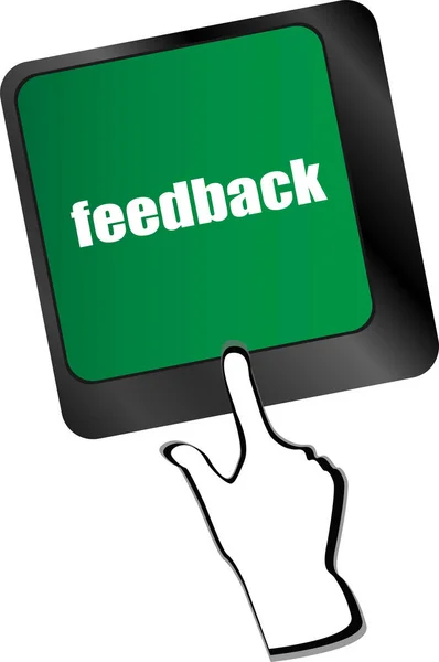 Feedback Botão Tecla Teclado Computador — Fotografia de Stock