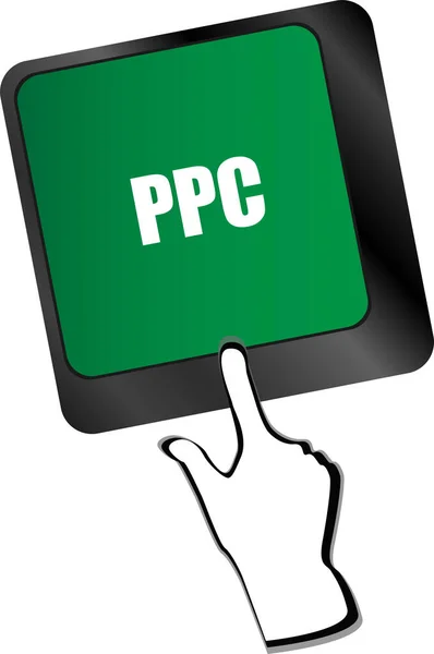 Ppc Pay Click Concept Knop Moderne Computer Toetsenbord — Stockfoto