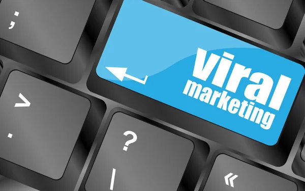 Virale Marketing Woorden Computer Toetsenbord Sleutel — Stockfoto