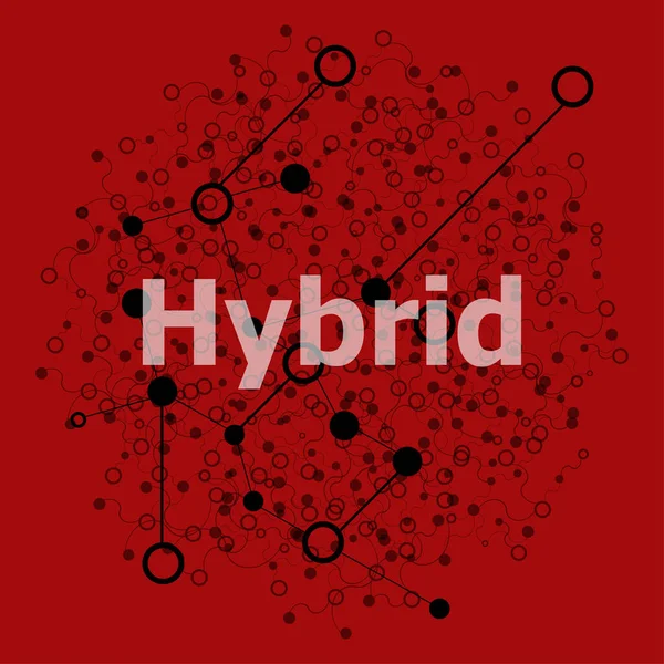 Sms Hybride Bedrijfsconcept Abstracte Achtergrond Met Aansluitende Stippen Lijnen — Stockfoto