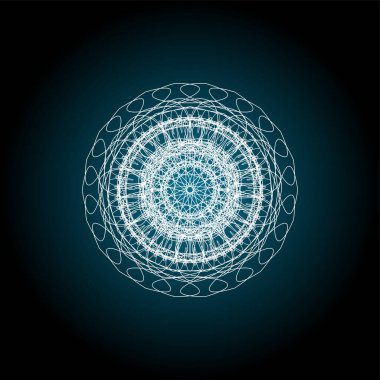 Diploma ya da sertifika için soyut lonca unsurları. soyut mandala