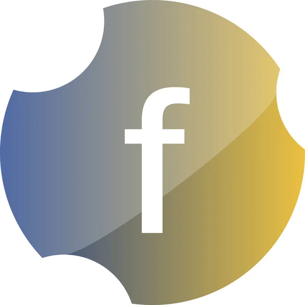 Γράμμα Στο Κουμπί Web Εικονίδιο Σύμβολο Σχεδιασμού Σύμβολο Facebook Λογότυπο — Φωτογραφία Αρχείου