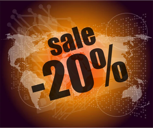 sale percentage on business digital touch screen